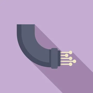 Fiber optic cable transferring data through optical fibers Stock Illustration