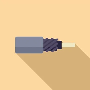 Fiber optic cable transmitting data signal with long shadow Stock Illustration