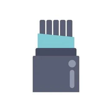 Fiber optic cable transmitting data through wires icon Stock Illustration