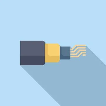 Fiber optic cable transmitting digital data stream Stock Illustration