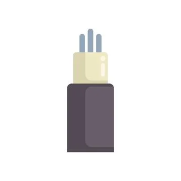 Fiber optic cable transmitting digital data signal icon Stock Illustration