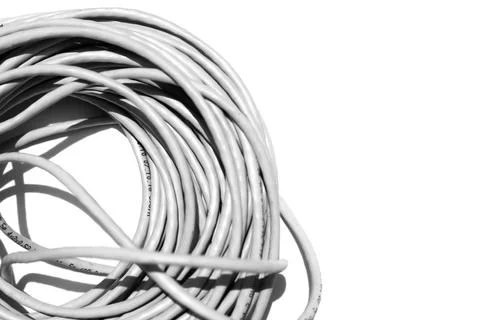 Fiber optic cable on white background Stock Photos