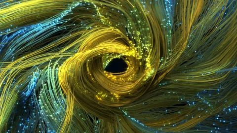 Fiber optic cables. 3d illustration Stock Illustration