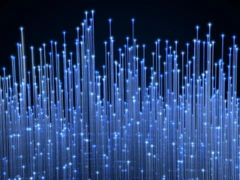 Fiber optic cables. 3d illustration Stock Illustration