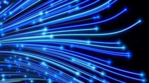 Fiber optic cables. 3d illustration Stock Illustration