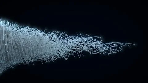 Fiber optic cables. 3d illustration Stock Illustration