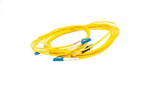Fiber optic cables isolated on white background Stock Photos