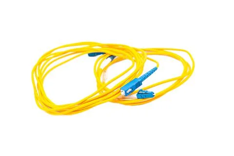 Fiber optic cables isolated on white background Stock Photos