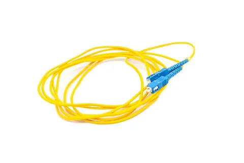 Fiber optic cables isolated on white background Stock Photos