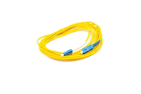 Fiber optic cables isolated on white background Stock Photos