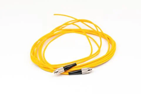 Fiber optic cables isolated on white background Stock Photos