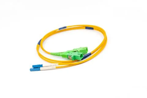 Fiber optic cables isolated on white background Stock Photos