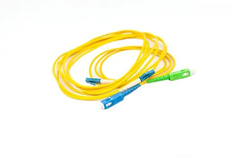 Fiber optic cables isolated on white background Stock Photos
