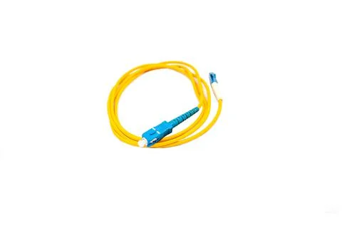 Fiber optic cables isolated on white background Stock Photos