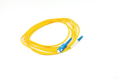 Fiber optic cables isolated on white background Stock Photos