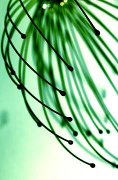 Fiber optic cables macro close up in blue color toned image Stock Photos