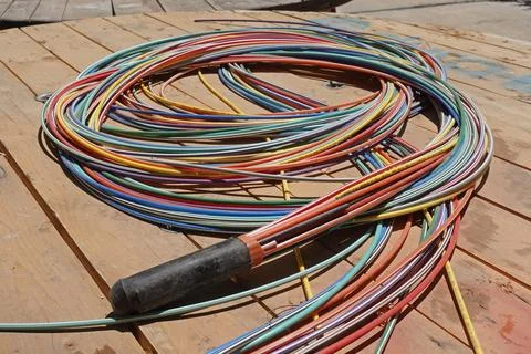 Fiber optic cables Stock Photos