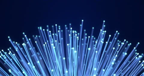 Fiber Optic Cables Rotating Slowly. High Speed Internet. Perfect Loop. Stock Footage