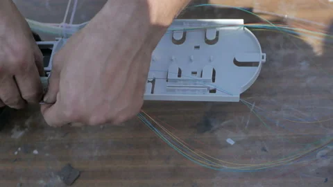 Fiber Optic Communication Technology Stock Footage 88808748