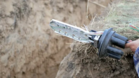 Fiber Optic Communication Technology Stock Footage 89139946