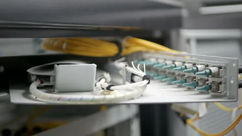 Fiber Optic Communication Technology Stock Footage 97695074