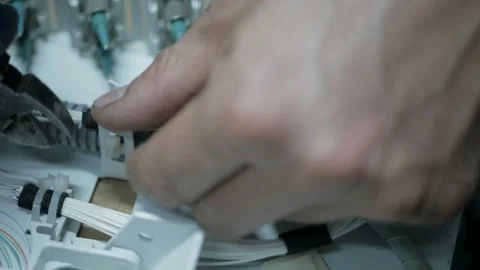 Fiber Optic Communication Technology Stock Footage 97757549
