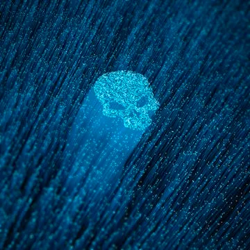 Fiber-optic computer virus concept Stock-Illustration