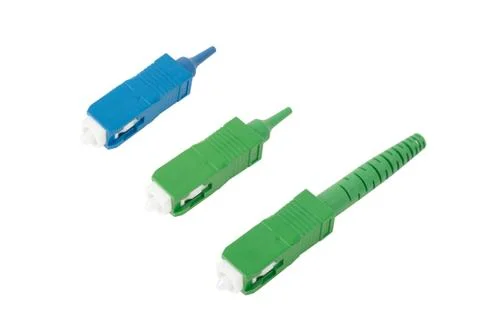 Fiber optic connector isolated Foto stock