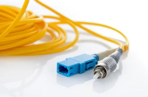 Fiber optic connectors Stock Photos