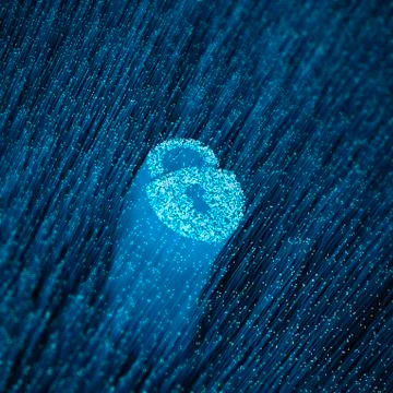 Fiber-optic data protection concept Illustrazione stock