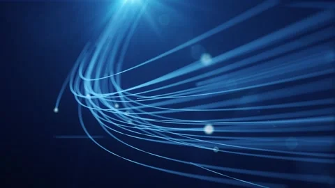 Fiber Optic Data Stream Technology Background Stock Footage 341164733