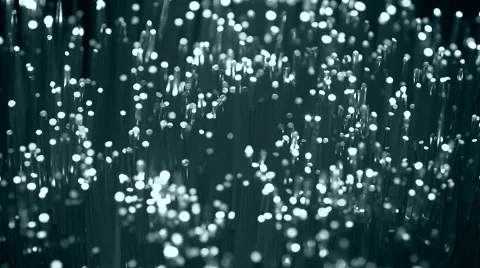 Fiber Optic Filament Strands - Blue Tint Stock-Footage 50501525