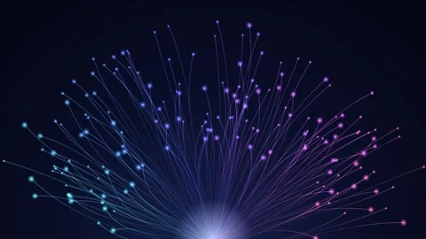 Fiber optic high speed data stream loop Stock Footage 348219326