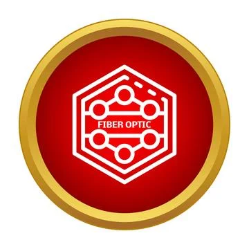 Fiber optic icon representing network communication technology イラスト素材