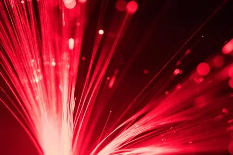 Fiber optic led multi-color lamp on black background Stock Photos