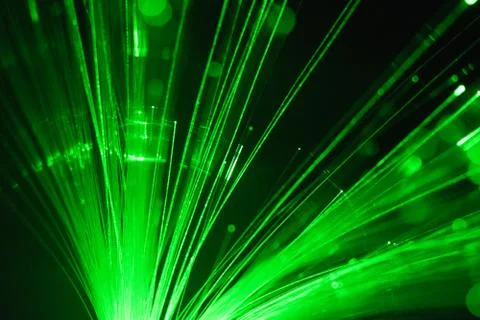 Fiber optic led multi-color lamp on black background Stock Photos