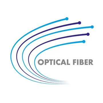 Fiber optic logo Stock Illustration