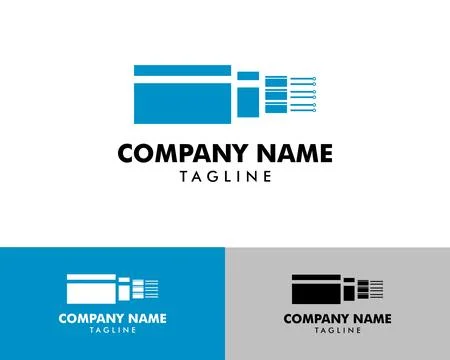 Fiber optic logo vector template Stock Illustration