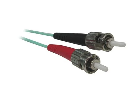 Fiber Optic Multi-Mode Cable with ST Connector Stock Photos