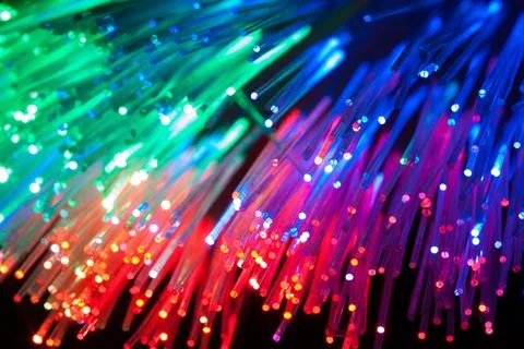 Fiber optic network cable Stock Photos