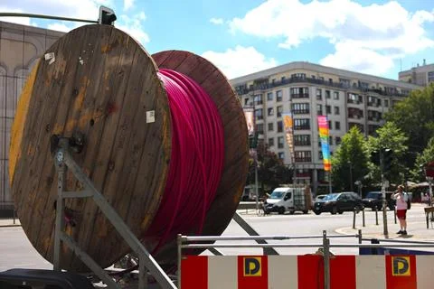 Fiber-Optic Network Expansion in Berlin, Germany - 02 Jul 2026 Stock Photos