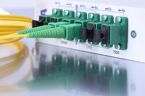Fiber optic network technology Stock Photos