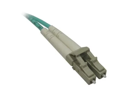 Fiber Optic OM3 Cable with LC Connector Stock Photos