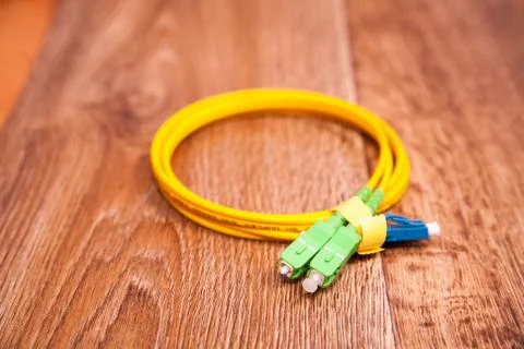 Fiber optic patch cord Stock Photos