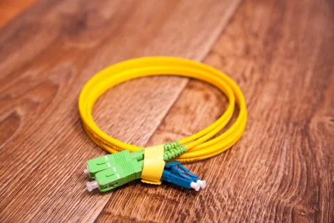 Fiber optic patch cord Stock Photos