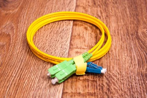 Fiber optic patch cord Stock Photos