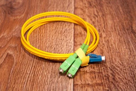 Fiber optic patch cord Stock Photos