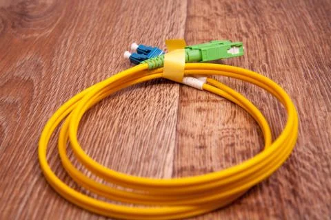 Fiber optic patch cord Stock Photos
