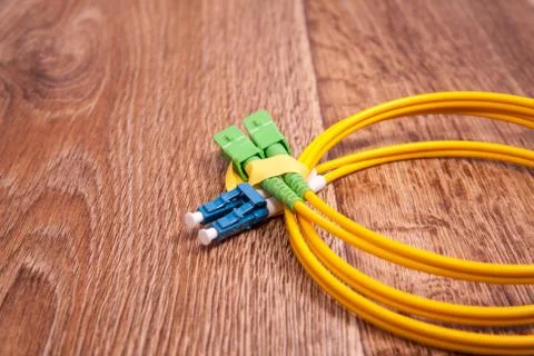 Fiber optic patch cord Stock Photos