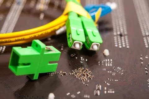 Fiber optic patch cord Stock Photos